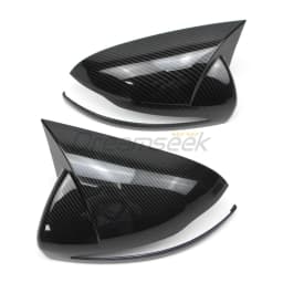 Side Door Wing Rearview Mirror Cover Cap For Mercedes-Benz GLC GLB C E S Class W205 W213 C217 Carbon Fiber Style Trim W/ Turn