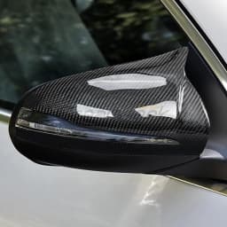 Side Door Wing Rearview Mirror Cover Cap For Mercedes-Benz GLC GLB C E S Class W205 W213 C217 Carbon Fiber Style Trim W/ Turn