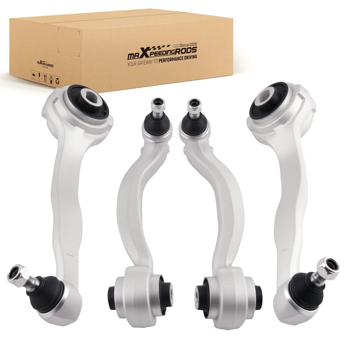 Front Upper & Lower Suspension Control Arms Set For Mercedes C Class W204 S204 2033303511 2033303511S3 2043306811