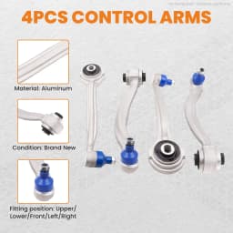 Front Upper & Lower Suspension Control Arms Set For Mercedes C Class W204 S204 2033303511 2033303511S3 2043306811