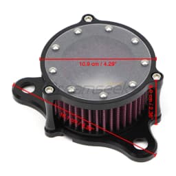 Black Motorcycle Air Cleaner Intake Filter Kits for Harley-Davidson Sportster XL883 XL1200 XL883N XL1200X 1988-2023 CNC Aluminum
