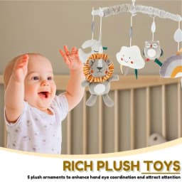 Musical Cot Mobile Musical Toddler Nursery Crib Mobile Young Children Bed Decoration Soft Cover Design Ornament For Girls Aged 0