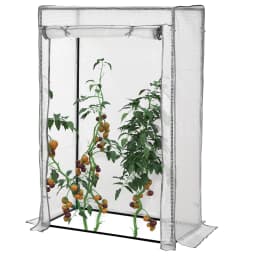 100X50X150Cm Greenhouse Pe Cover W/ Zipper Roll-Up Door Outdoor, White