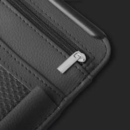 Car Visor Organizer PU Leather Multi-Function Sun Visor Point Organizer Storage Pocket Auto Sunglasses Holder Cards Organizer