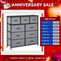 HOMCOM 9 Drawers Storage Chest Dresser Organizer Unit w/ Foldable Bin