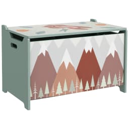 ZONEKIZ Toy Box, Kids Toy Chest with Lid, Safety Hinge, Cute Design