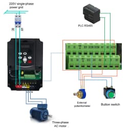 220 5.5KW/7.5KW 7.5HP/10HP Economical VFD Variable Frequency Drive Converter for Motor Speed Control Inverter