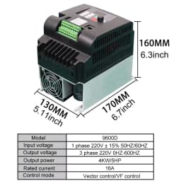 220 5.5KW/7.5KW 7.5HP/10HP Economical VFD Variable Frequency Drive Converter for Motor Speed Control Inverter