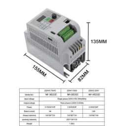 220 5.5KW/7.5KW 7.5HP/10HP Economical VFD Variable Frequency Drive Converter for Motor Speed Control Inverter