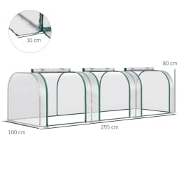Tunnel Greenhouse Green Grow House Steel Frame Garden W/ Zipped Doors