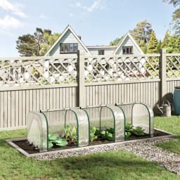 Tunnel Greenhouse Green Grow House Steel Frame Garden W/ Zipped Doors