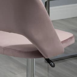 Vinsetto Mid-Back Swivel Home Office Chair Scallop Computer Chair Pink
