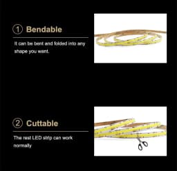 10M CCT COB LED Strip Light DC24V 608/624 Leds/m 2700K to 6500K Changeable Lighting High Density Flexible Dimmable FOB Led Tape