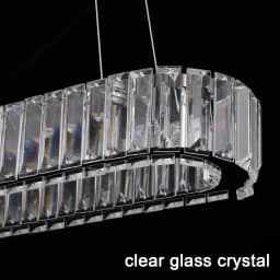 Modern Pendant Light Luxury Crystal Oval Design Led Chandelier Ceiling Lamp Nordic Hanging Fixture Living Bedroom Hotel Lustres