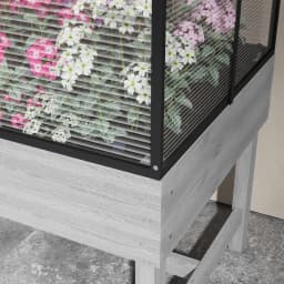 Raised Garden Bed with Cold Frame Greenhouse, Distressed Grey