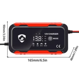 12V Car Battery Charger Digital Display Smart Battery Charging Tool Battery Trickle Charger Maintainer for Car Battery