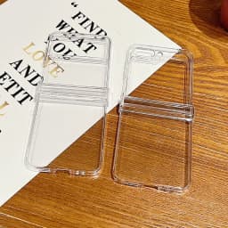 Clear Phone Case For Samsung Galaxy Z Flip 6 5 4 3 5G Shockproof Folding Transparent Hard Cover For Samsung Z Flip5 Flip4 Flip3