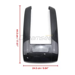 Car Interior Center Console Armrest Box Handle Cover Trim Kit For Toyota Highlander XU70 2020 2021 2022 2023 Carbon Fiber Style