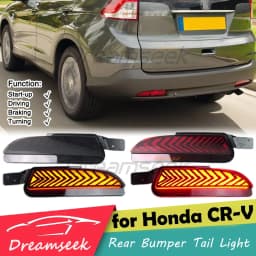 LED Rear Bumper Tail Light for Honda CR-V CRV 2012-2014 Reflector Brake with Turn Signal Lamp Blinker Indicator Smoke / Red Lens