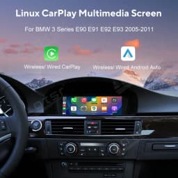 Car Stereo BMW Series 3 E90 E91 E92 Year 2005-2012 Radio Linux Multimedia Player GPS Navigation WiFi BT Carplay and Android Auto