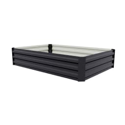 Voltsify Galvanized Steel Square Raised Garden Bed Planter Box, 120cm W X 90cm D X 30cm H