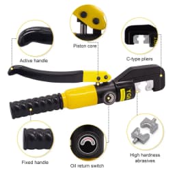 16 Ton 8 Dies Hydraulic Crimping Tool Plier Hydraulic Compression Tool Wire Battery Cable Lug Terminal Clamp Compression Set