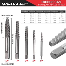 16-Piece HSS Drill Bits Set and Broken & Damaged Bolt Screw Extractor Removal Tool with Case For Easy Out Screws, Studs & Bolts