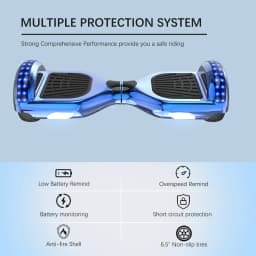 RCB Kids Hoverboard 6.5 Inch 2 Wheel Self Balancing Scooter with Bluetooth Speaker LED Lights Safe Electric Gift for Children and Teens