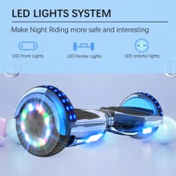 RCB Kids Hoverboard 6.5 Inch 2 Wheel Self Balancing Scooter with Bluetooth Speaker LED Lights Safe Electric Gift for Children and Teens