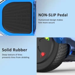 RCB Kids Hoverboard 6.5 Inch 2 Wheel Self Balancing Scooter with Bluetooth Speaker LED Lights Safe Electric Gift for Children and Teens