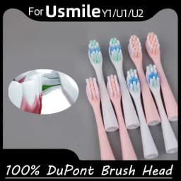 Replacement For Usmile Y1/U1/U2 Toothbrush Heads Pink Smart Electric Tooth Clean DuPont Brush Nozzles Heads 4/10Pcs/Set