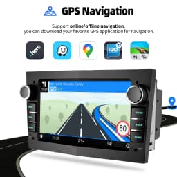 ESSGOO 7" Android 14 Car Stereo Radio Carplay Android Auto For Opel Vauxhall Corsa C/D Antara Astra Zafira RDS Wifi Mirror Link