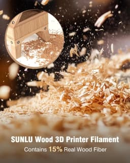 SUNLU 5KG 3D Filament PLA Wood/Marble/1.75mm 1KG Reuseable Spool Neatly Wound 3D Printer Filaments for Most FDM Printer