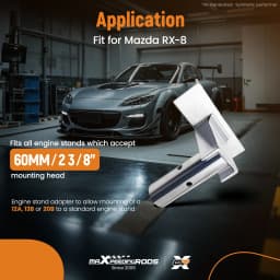 Rotary Engine Stand Adapter for Mazda RX-8 RX-7 12A 13B for 2 3/8" Mounting Head Rotary Engine Stand Adapter for Mazda 12A 13B