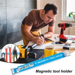 Magnetic Tool Holder Heavy Duty Tool Bar Space Saving Metal Organizer Rack Tool For Workshop Garage Home 8,12,18,20inch