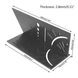 Plastic Lightweight Triangle Ruler 45/90degree Woodworking Square Protractor 3D Multi Angle Layout Measuring Tools