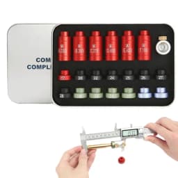 Headspace Gauge Comparator Kit Aluminum Bullet Comparator Kit With 14 Inserts And 6 Bushings for Reloading Equipment