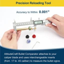 Headspace Gauge Comparator Kit Aluminum Bullet Comparator Kit With 14 Inserts And 6 Bushings for Reloading Equipment