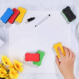 Magnetic Whiteboard Drywipe Eraser Duster Rubber Marker Cleaner UK