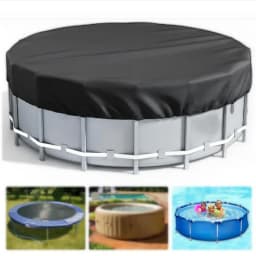 8/10/12FT Round Swimming Pool Covers ForAbove Ground Pools Hot Tub Cover Solar Covers Heavy Duty Tear Resistant Pool Cover