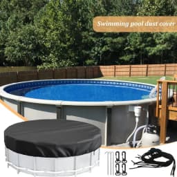 8/10/12FT Round Swimming Pool Covers ForAbove Ground Pools Hot Tub Cover Solar Covers Heavy Duty Tear Resistant Pool Cover