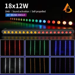 2-10pcs DMX18x12W LED RGBW/RGBWAUV Wall Wash Light Bar DMX Line Bar Wash Stage Light for Party Wedding Events Lighting