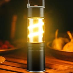 Camping LED Flashlight With Side Light Rechargeable Outdoor Light Powerful Zoomable Flashlight Camping Lantern Atmosphere Light