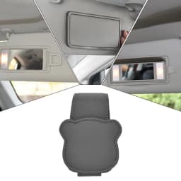 Car Sunglasses Holder Car Magnetic Leather Clip Card Ticket Holder Auto Sun Visor Glasses Box Decoration Accessories Universal