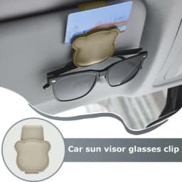 Car Sunglasses Holder Car Magnetic Leather Clip Card Ticket Holder Auto Sun Visor Glasses Box Decoration Accessories Universal