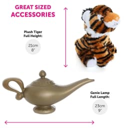 Rubie's Official Loveheart Jasmine Girls Fancy Dress Disney Aladdin with Lamp & Tiger - Kids World Book Day - Princess Outfit