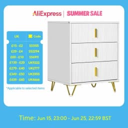 HOMCOM 3 Drawer Dresser, Chest of Drawers Storage Cabinet, White