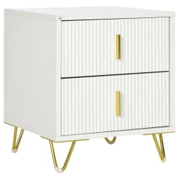 HOMCOM 3 Drawer Dresser, Chest of Drawers Storage Cabinet, White