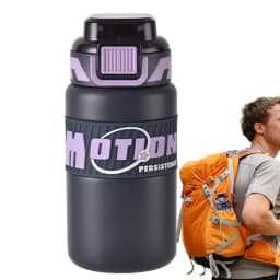 Water Bottles Straw Lid Stainless Steel Water Bottles Large-Capacity Leak Proof Water Cup Handle Travel Mug With Traw Lid Handle