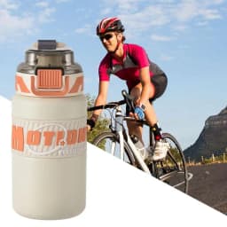 Water Bottles Straw Lid Stainless Steel Water Bottles Large-Capacity Leak Proof Water Cup Handle Travel Mug With Traw Lid Handle